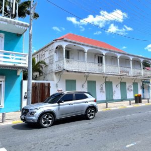 Downtown marigot French colonial style house with covered veranda